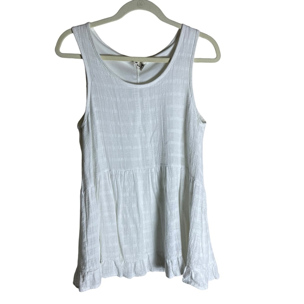 PP LA Jayda Tank Ivory White Flowy Fit Womens Medium